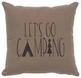 Image Pillow 16x16 Go Camping Cotton Taupe