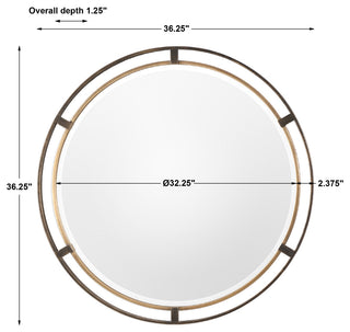 Uttermost Carrizo Bronze Round Mirror