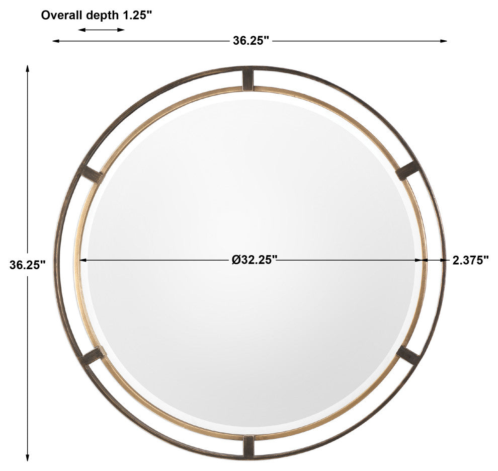 Uttermost Carrizo Bronze Round Mirror
