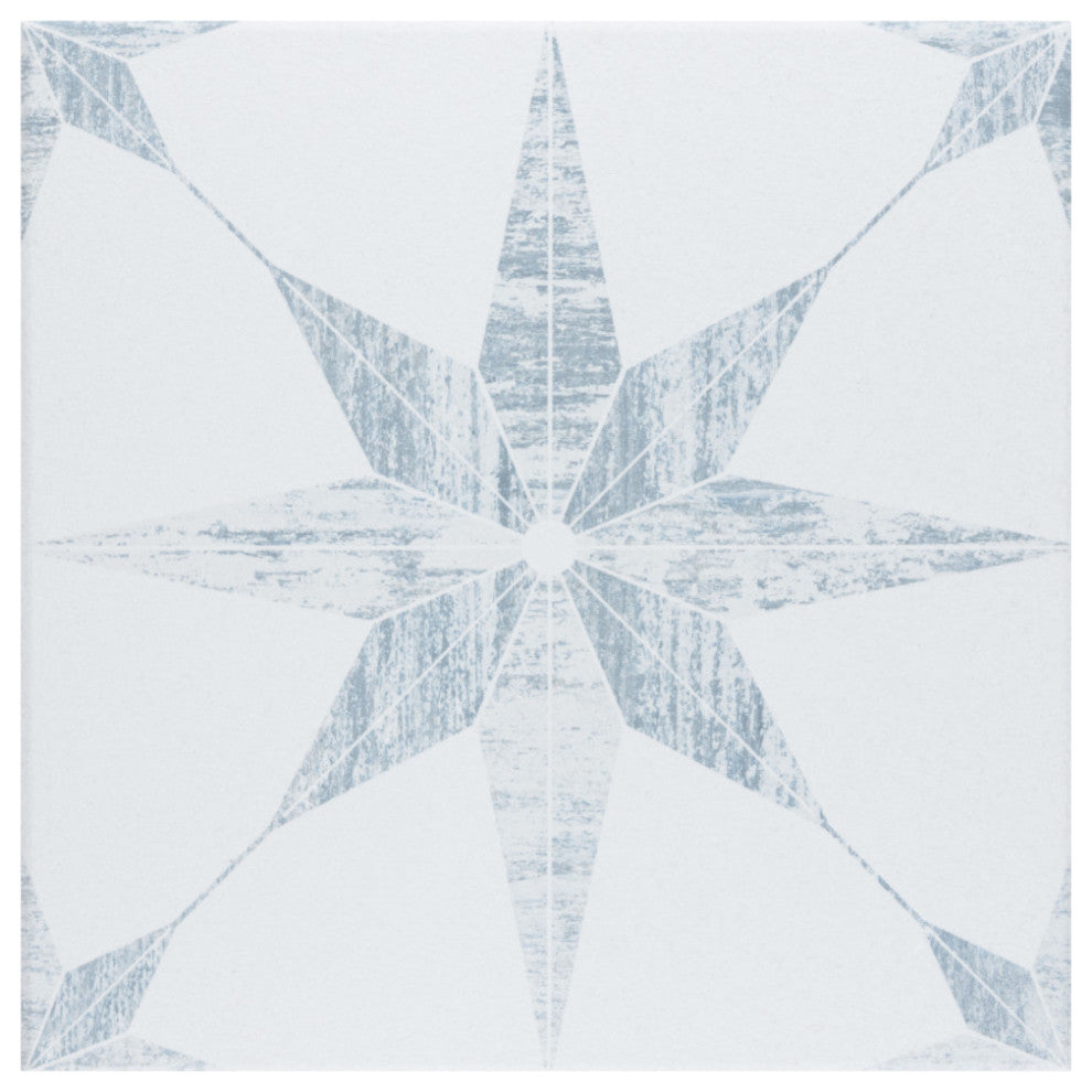 Cassis Stella White Porcelain Floor and Wall Tile Sample