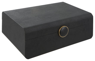 Uttermost Lalique Black Shagreen Box