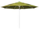 11' Fiberglass Umbrella With White Frame, Kiwi, 11'