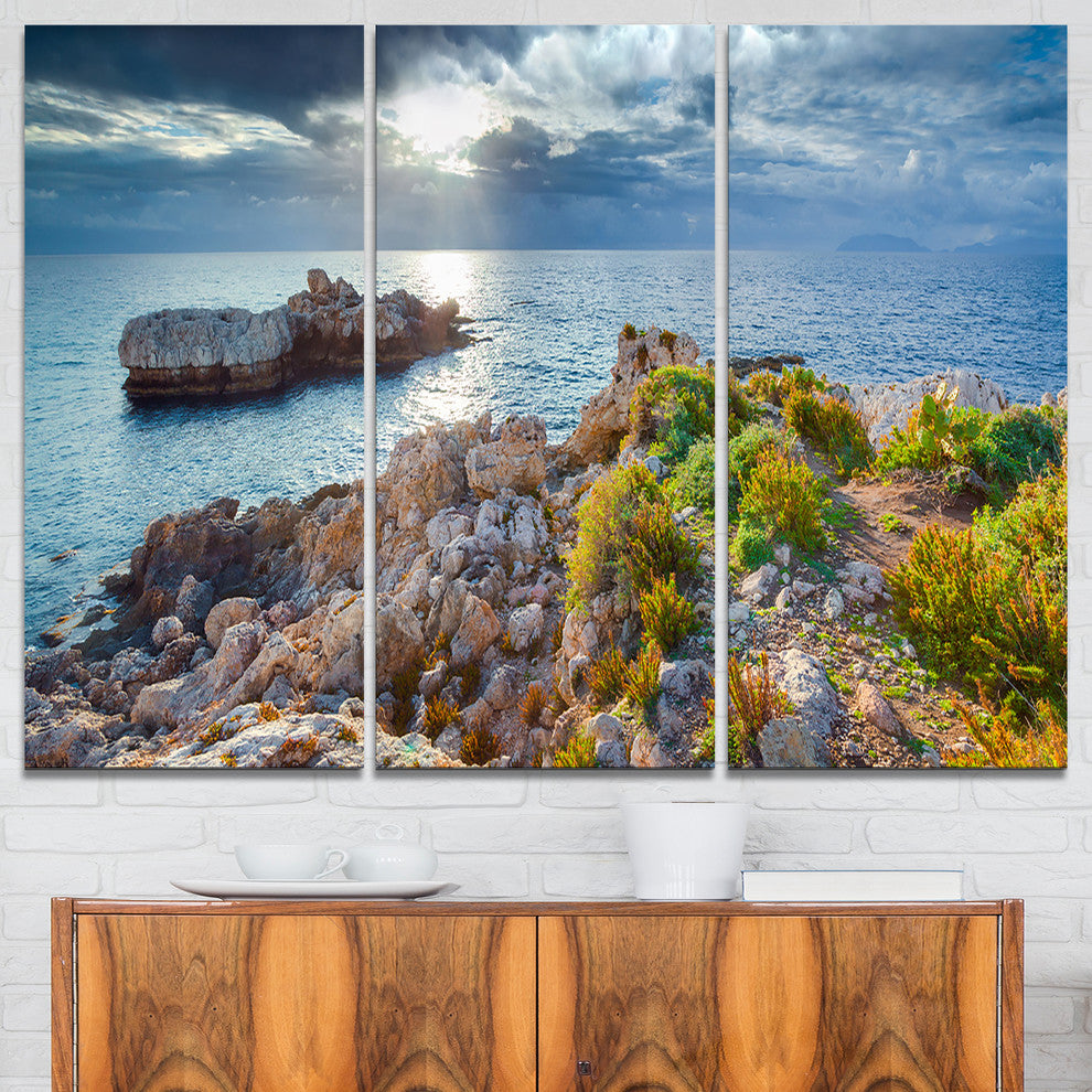 "Piscina di Venere Reserve" Photo Canvas Art Print, 3 Panels, 36"x28"