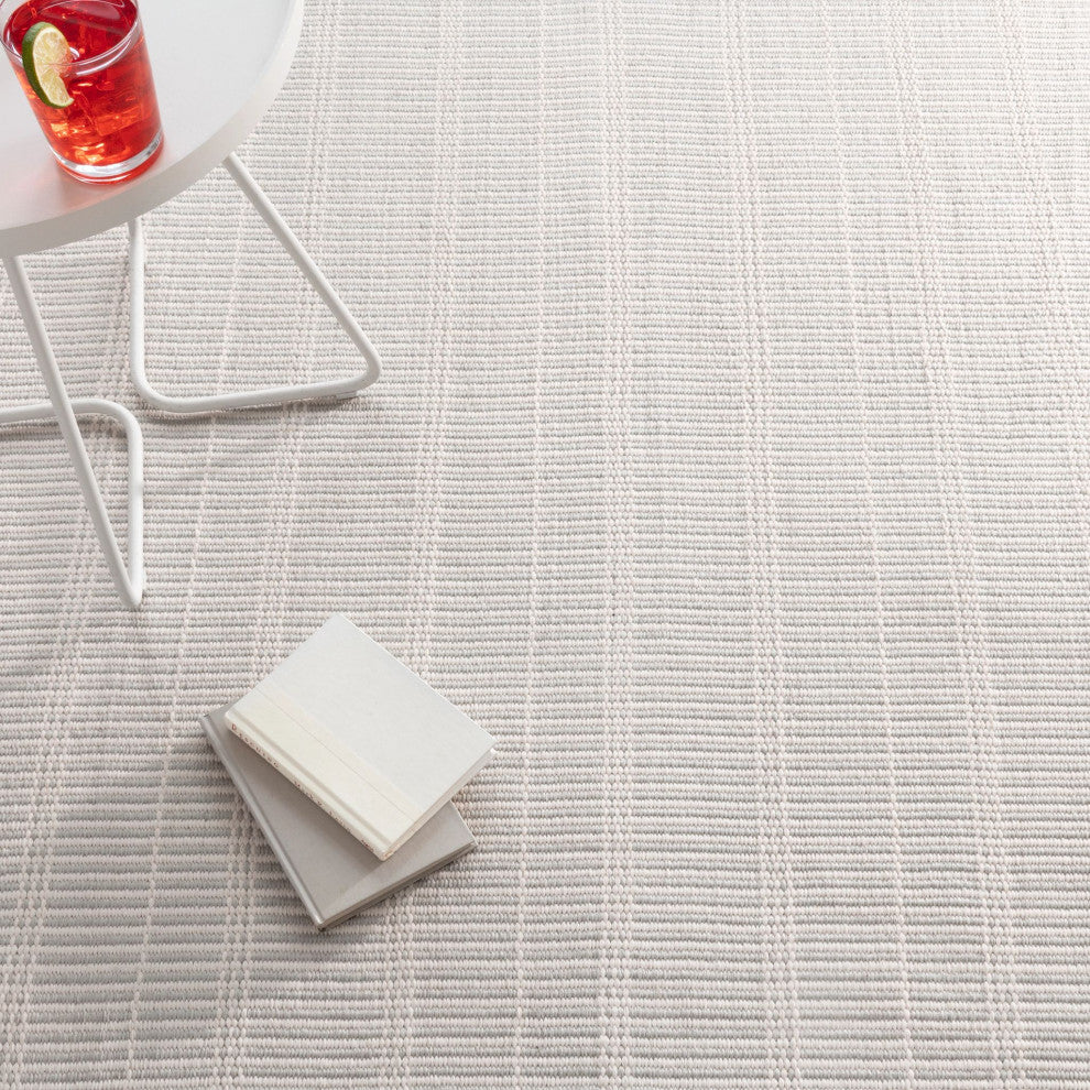 Dash & Albert Marlo Platinum Handwoven Indoor/Outdoor Rug, Grey, 5' x 8'