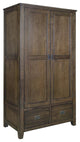 Mission Quarter Sawn Oak 2 Door, 2-Drawer Armoire, Walnut