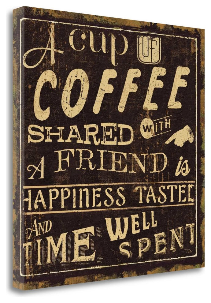 "Coffee Quote I" By Pela Studio, Giclee Print on Gallery Wrap Canvas