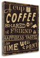 "Coffee Quote I" By Pela Studio, Giclee Print on Gallery Wrap Canvas