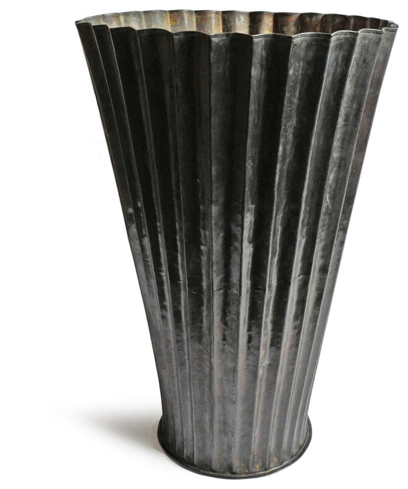 Consigned Bronze Fluted Planter
