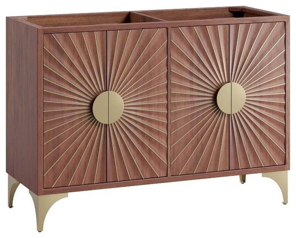 Daylight 48" Double Sink Compatible (Not Included) Bathroom Vanity Cabinet, Wal