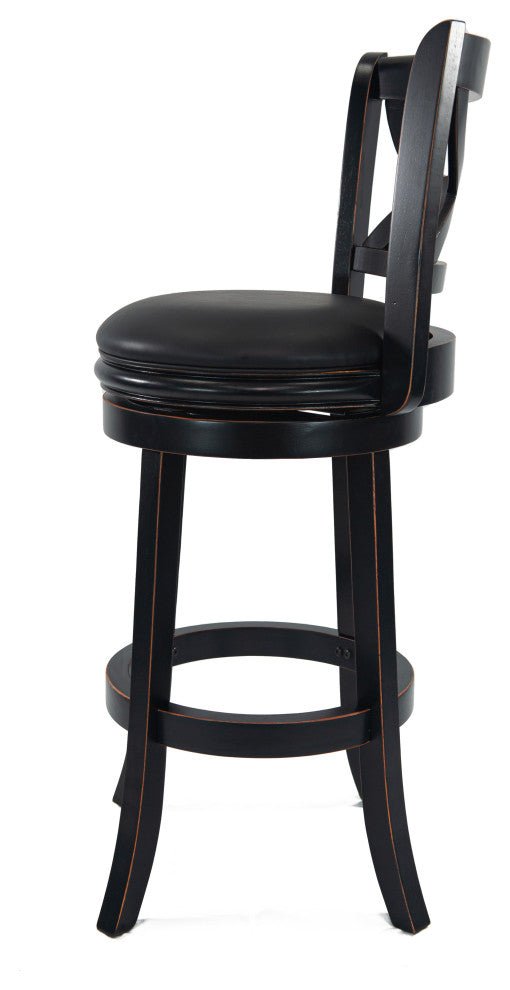 29" Florence swvl stool [black sandthru]