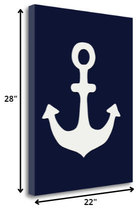 22" Anchor's Down Giclee Wrap Canvas Wall Art