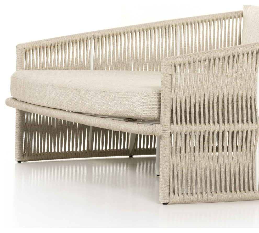 Porto Outdoor Day Bed-White Aluminum