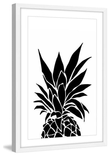 "Black Pineapple" Framed Painting Print, 16"x24"
