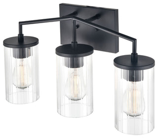 Beverlly 3 Light 20" Matte Black Bathroom Vanity Light