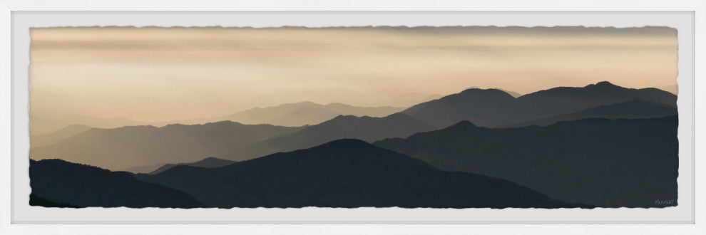 "Vibrant Sunrise" Framed Painting Print, 45x15