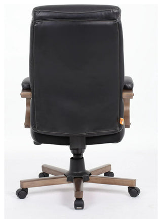 Contemporary Office Chair, Elegant Design With Comfortable High Back, Black