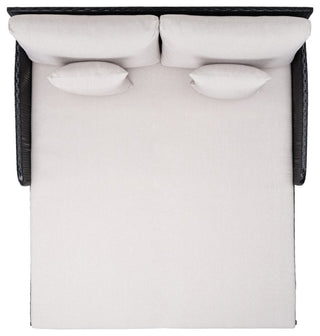 Safavieh Outdoor Cadeo Daybed Black / Light Grey