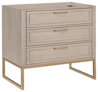 Markham 36" Single Bath Vanity Set, Cashmere Gray/Satin Brass, Quartz Countertop