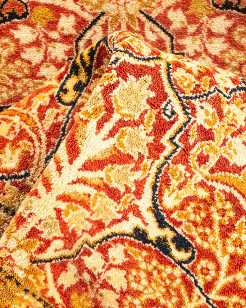 Mogul, One-of-a-Kind Hand-Knotted Area Rug Orange, 2'8"x12'6"