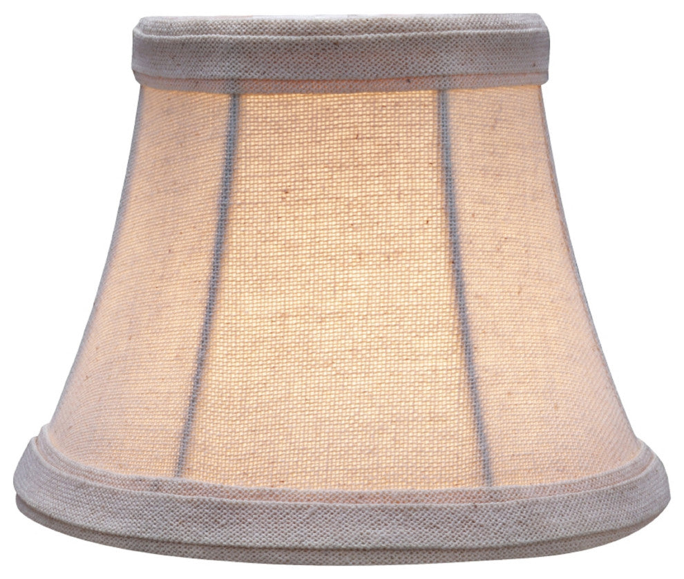 30004-6 Small Bell  Chandelier Clip On Lamp Shade Off White 3"x5"x4"
