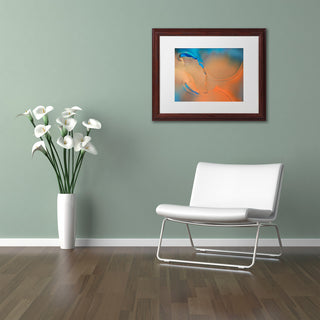 Cora Niele 'Blue and Orange Flow' Matted Framed Art