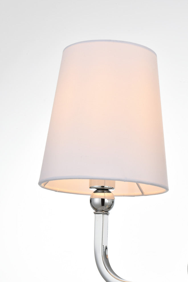 3 Light Chrome And Clear Bath Sconce
