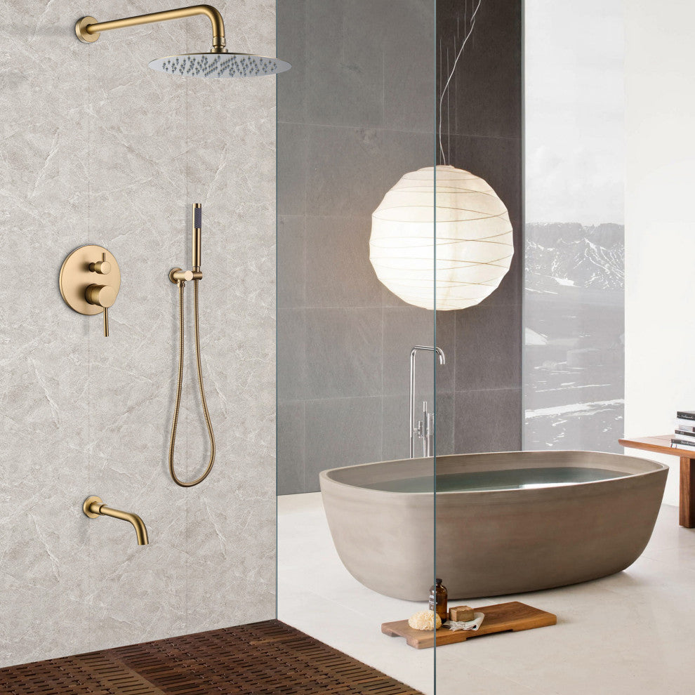 Classic 3-Function Pressure Balanced Complete Shower System With Rough-in Valve,