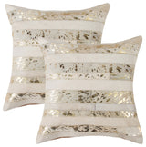 Natural Home Decor Torino Madrid Cowhide Pillow, 2-Piece
