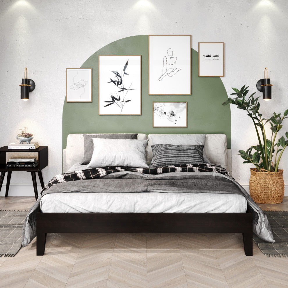 Nix Queen Platform Bed, Black