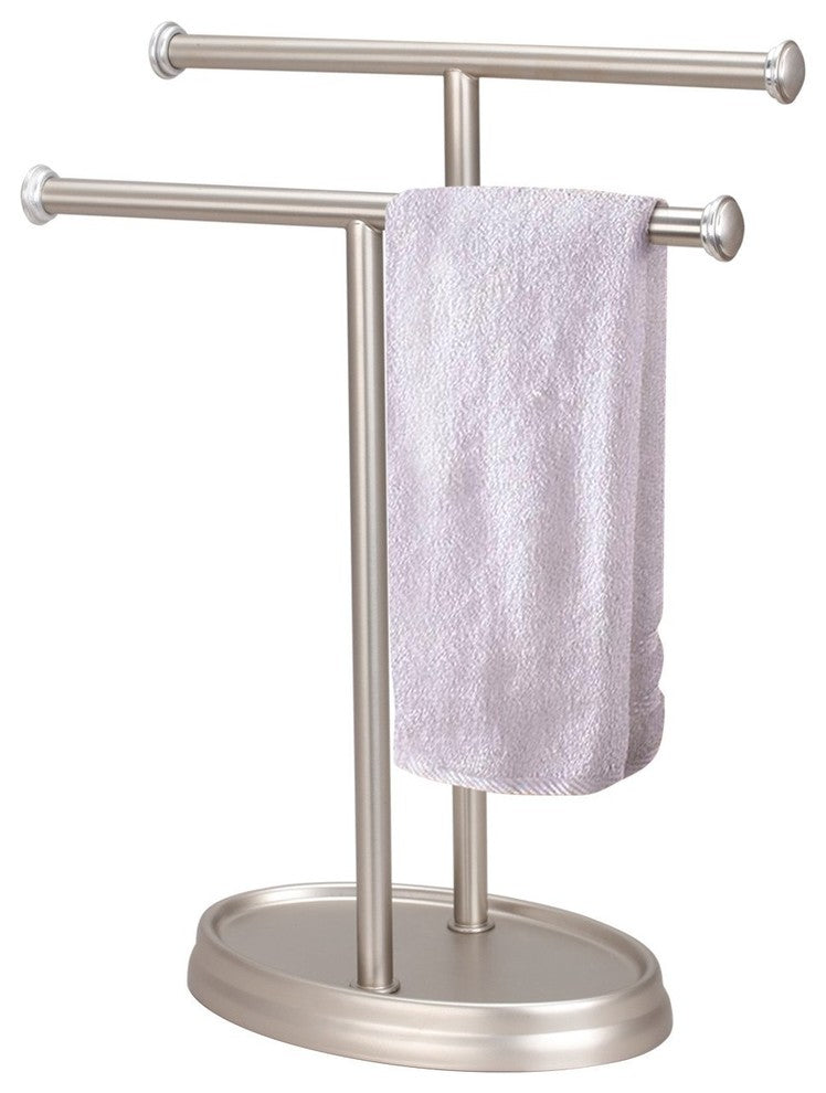 50001-2, Hand Towel Holder,, Satin Nickel, 13 1/2"High, Set of 2