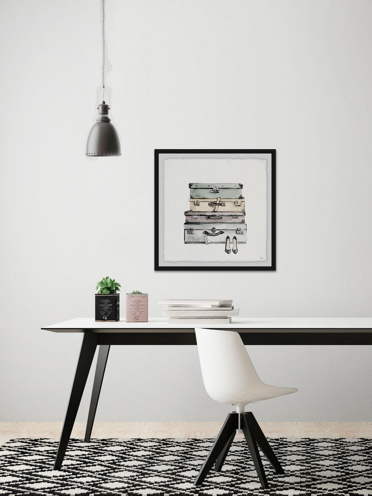 "Intramural" Framed Painting Print, 18"x18"