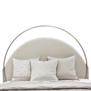 Eclipse Eastern King Upholstered Bed with LED Lights - Moonlight Gray
