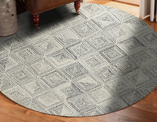 Hand-Tufted Wool Multi Gray Transitional Geometric Modern Tufted Rug, 6'x6'