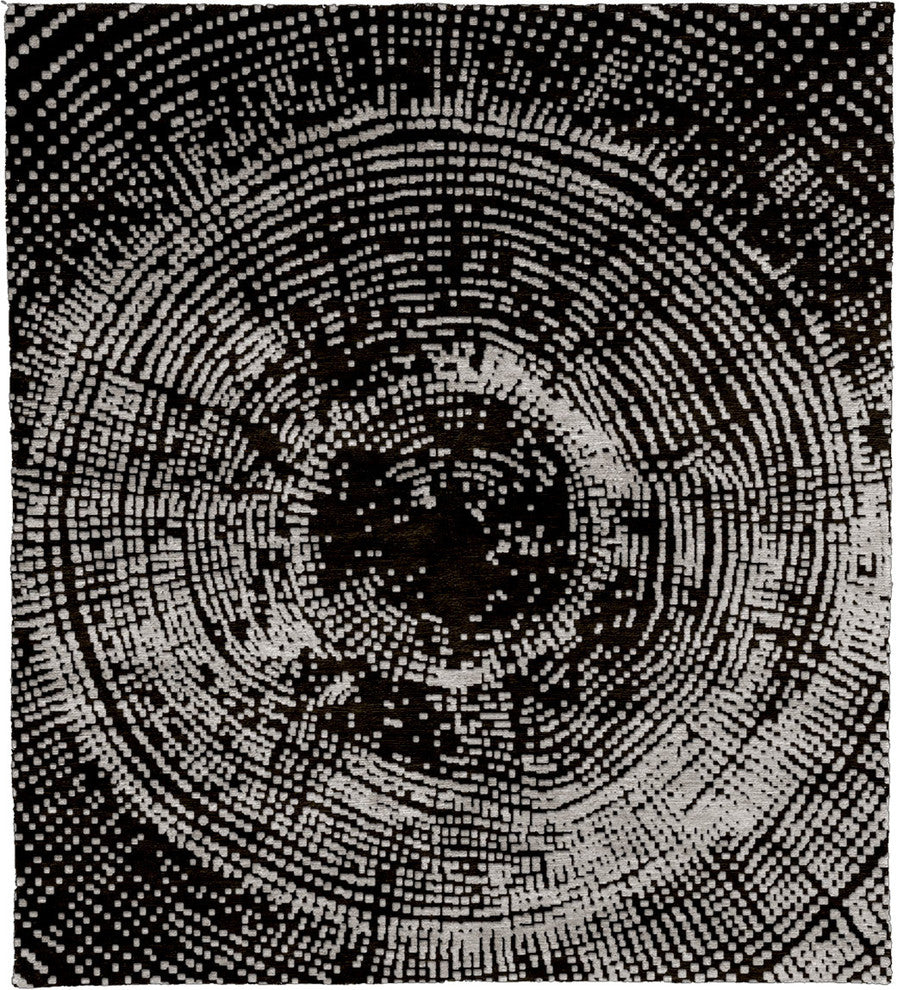 Yesod B Mohair Hand Knotted Tibetan Rug, 6' Round