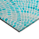 Indoor/Outdoor Seabreeze SZ7 Teal Machine Washable 8'x10' Rug