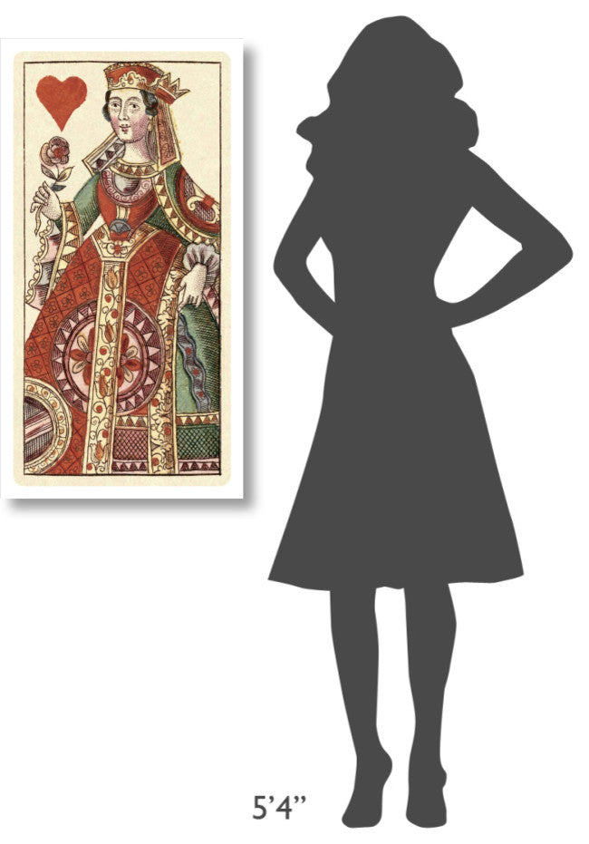 "Queen of Hearts (Bauern Hochzeit Deck)" Paper Art, 20"x38"