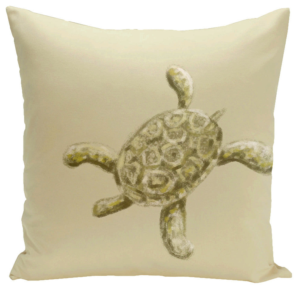 Polyester Decorative Pillow, Tortuga, 18"x18"