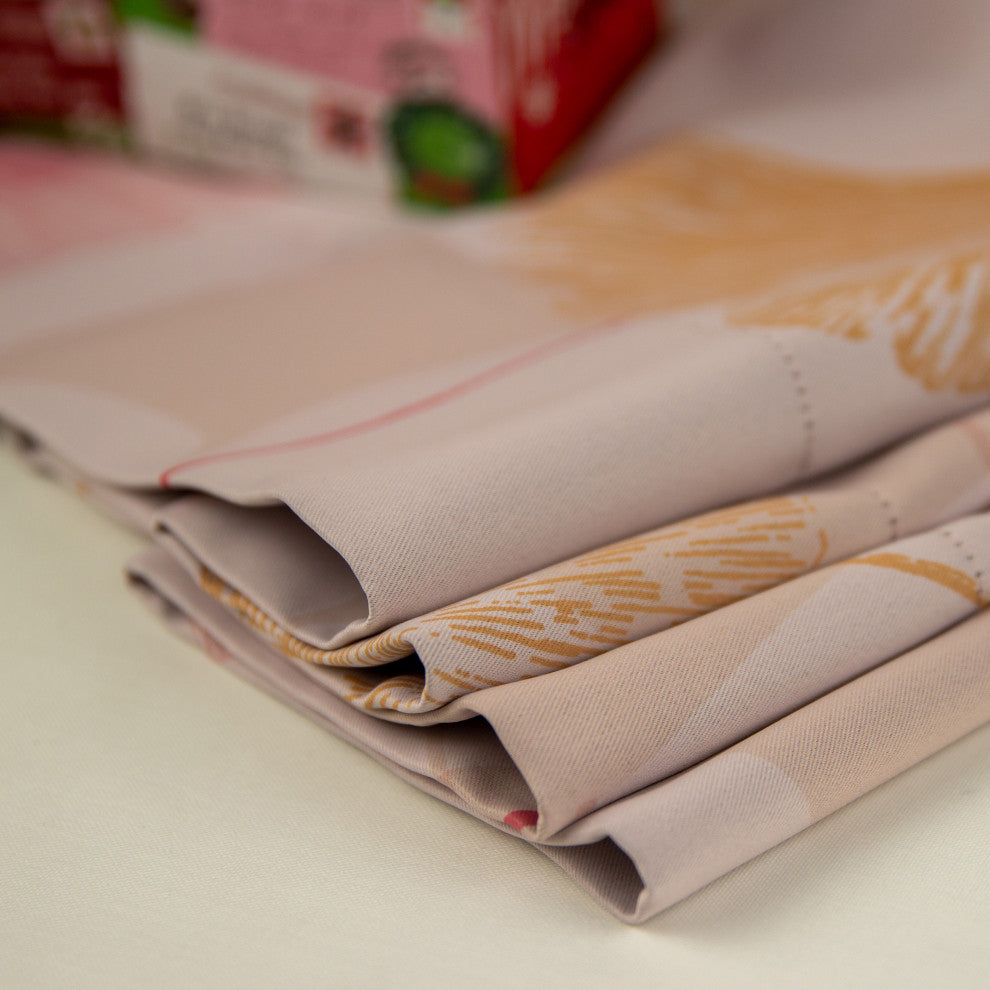 Blush Floral Curtain, 56"w X 63"h