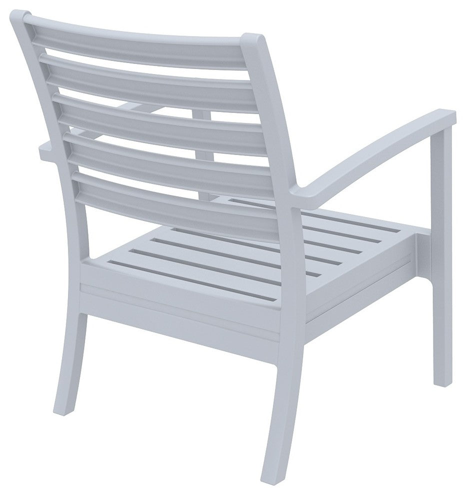 Compamia Artemis Club Armchair, Set of 2, Silver-Gray