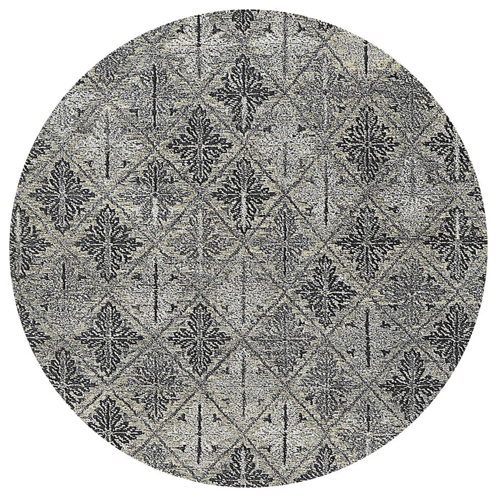 Ahgly Company Indoor Round Mid-Century Modern Area Rugs, 5' Round