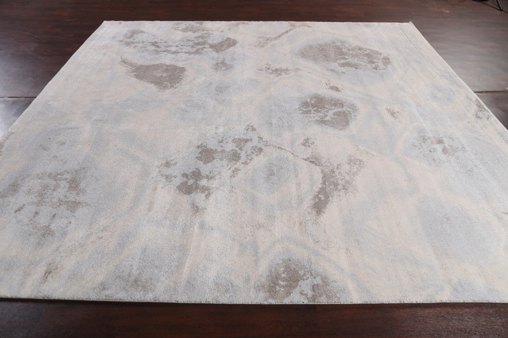 Abstract Transitional Turkish Oriental Area Rug Contemporary Carpet 10x10