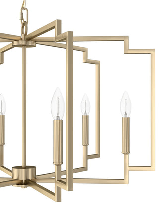 30" Zoanne Alturas Gold 6-Light Chandelier