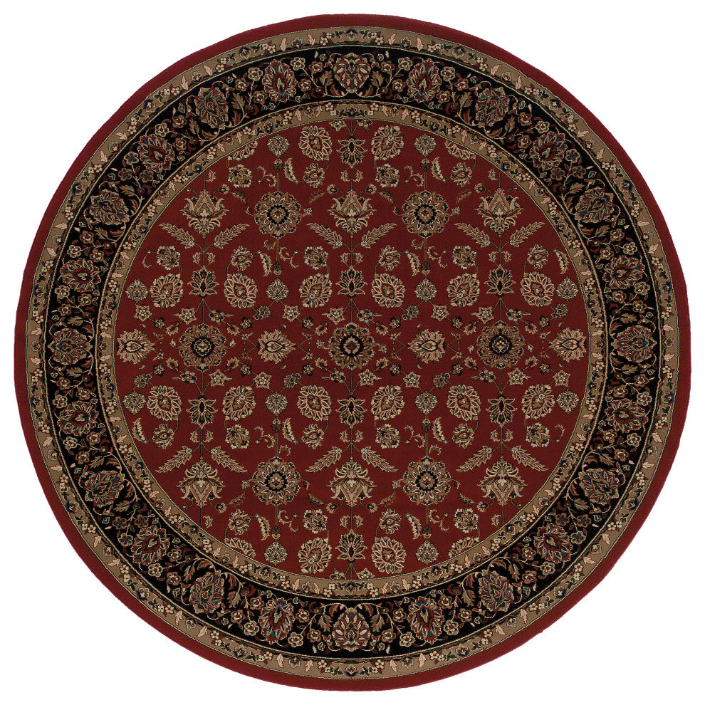 Oriental Weavers Ariana Collection Red/Black Oriental Indoor Area Rug 8' RND