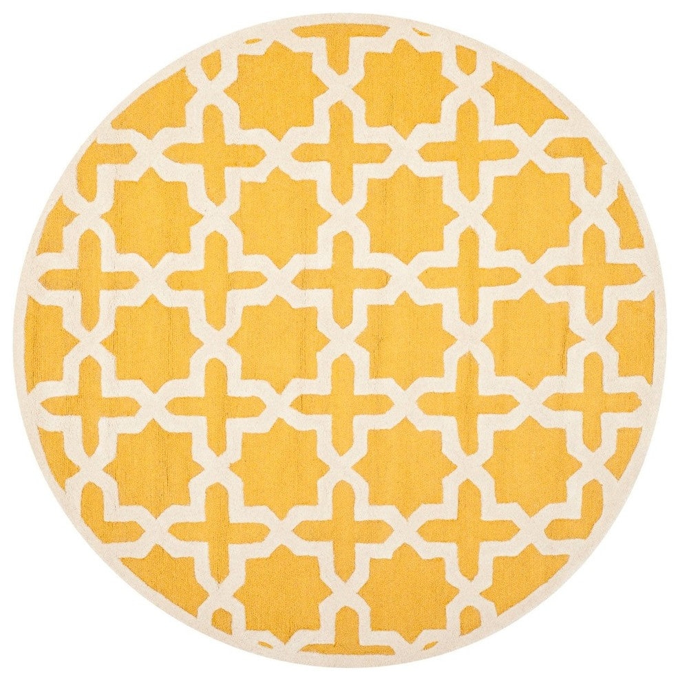 Safavieh Cambridge CAM125Q 6' Round Gold Rug