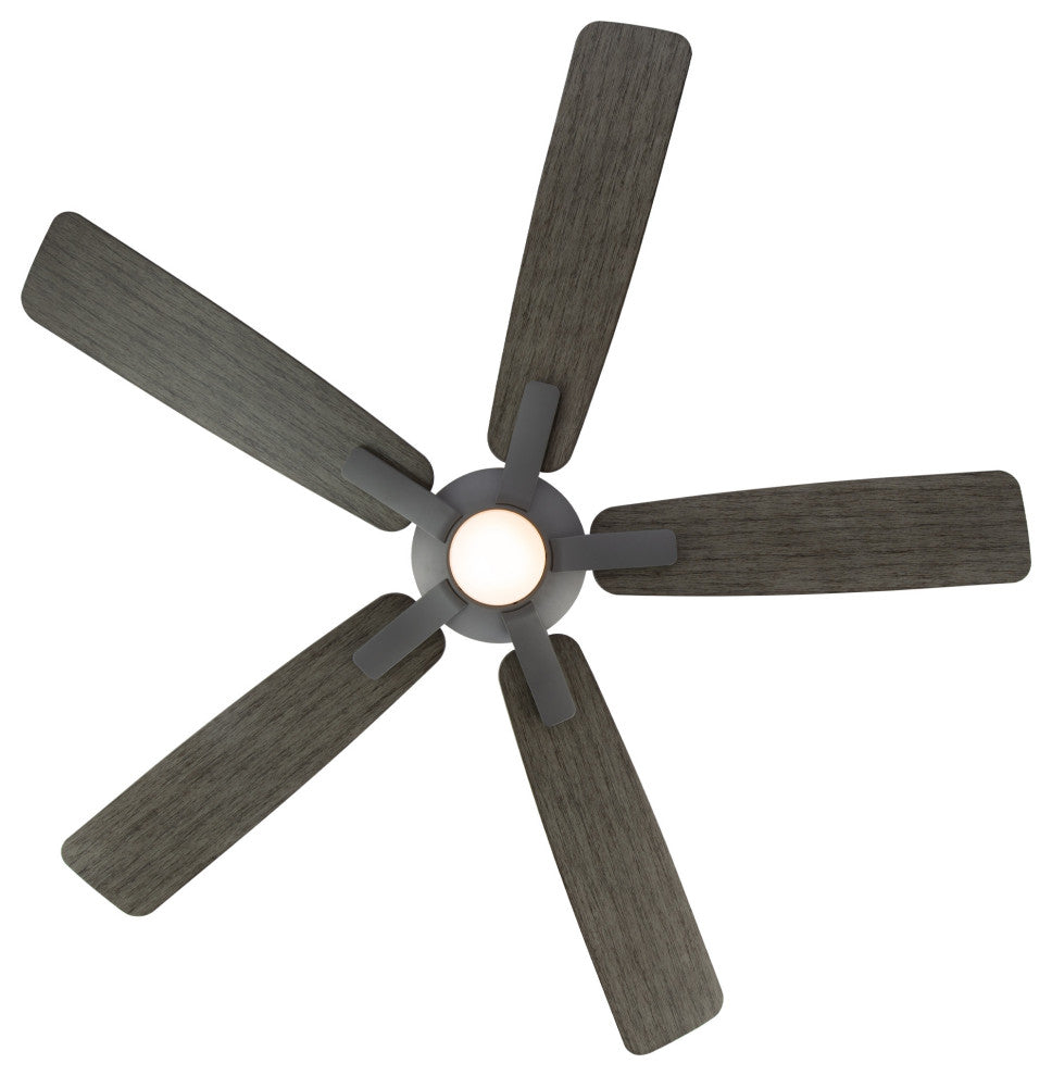 Mykonos 60" Indoor/Outdoor Smart Ceiling Fan, Graphite Weathered, 3500K Light