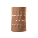 Ambiance Small Cactus Cylinder Wall Sconce, Open Top/Bottom, Adobe, Standard