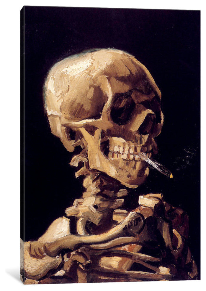 Head Of A Skeleton With Burning Cigarette, c. 1885-1886 by Vincent van Gogh