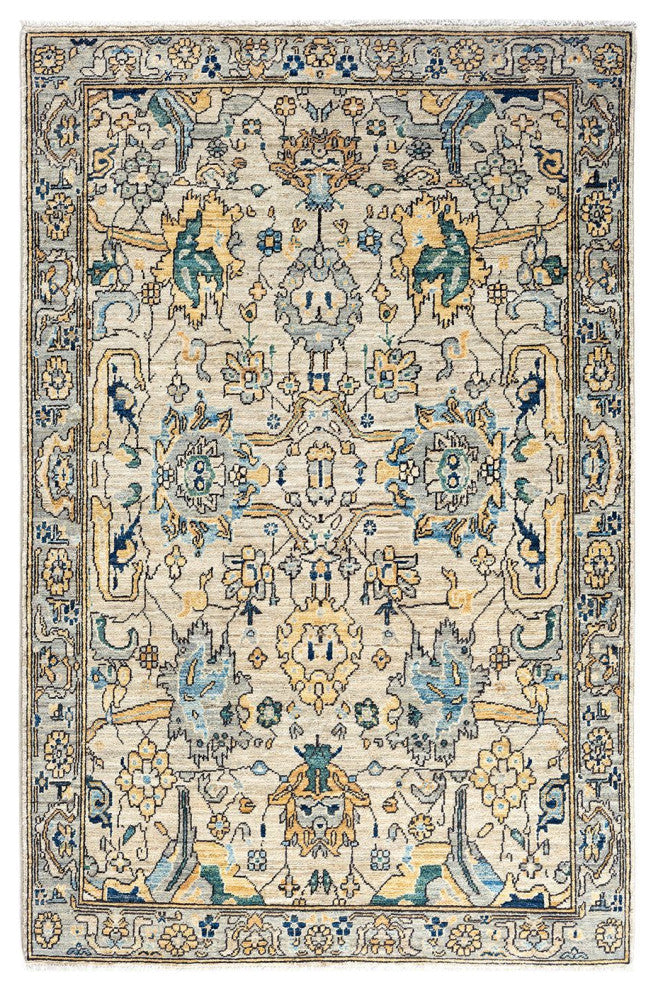 Serapi One-of-a-Kind Hand-Knotted Area Rug Light Gray, 3' 11" x 6' 0"