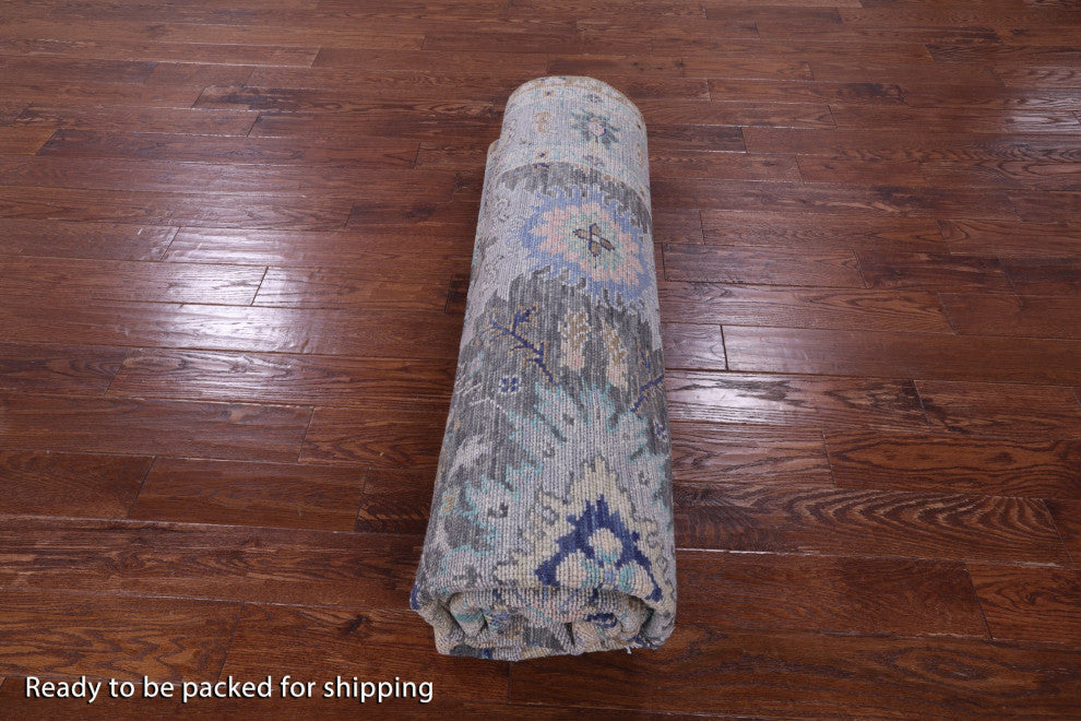 8' 2" X 9' 10" Turkish Oushak Hand Knotted Wool Rug - Q15388