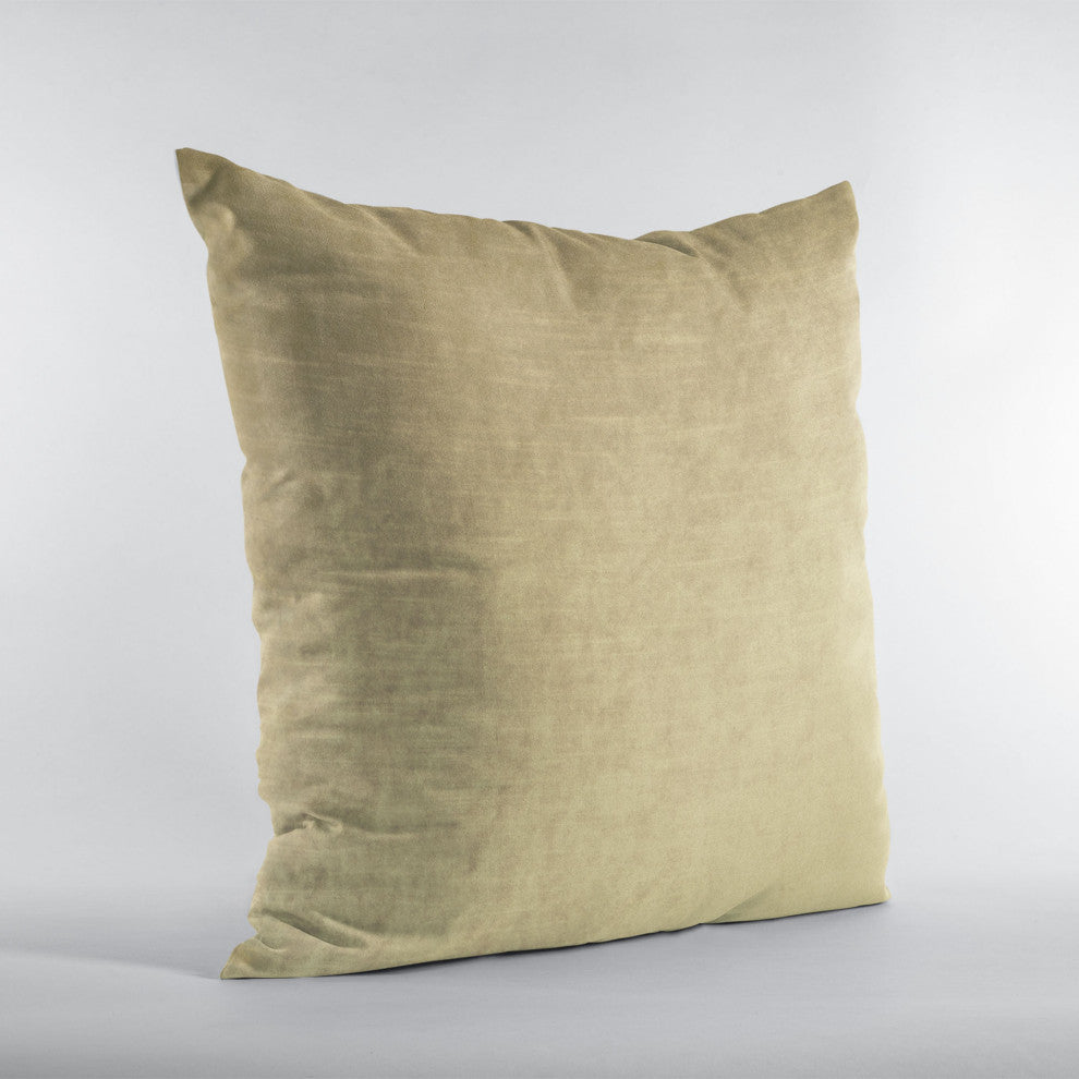 Oyster Lux Velvet Shiny Velvet Luxury Throw Pillow, 20"x26" Standard